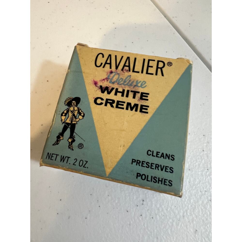 Vintage Cavalier‎ Deluxe White Creme shoe polish  2 oz